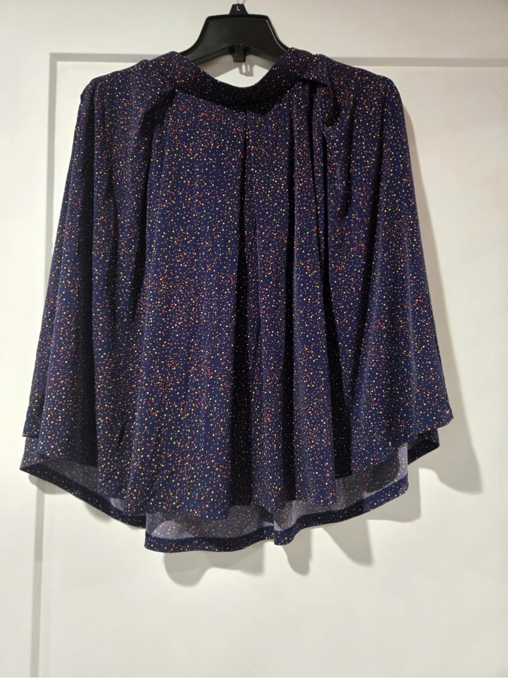 LuLaRoe Navy Circle Skirt with Multicolor Speckle